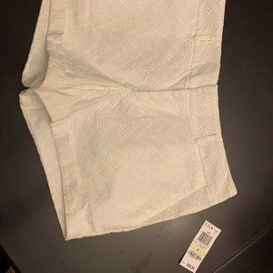 Maison Jules Ivory Eyelet Maddie Lace Shorts